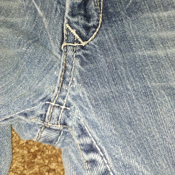 💥 Big Star Sweet Ultra-Low Rise Embroidered Flap Pocket Jeans 28R - Picture 5 of 16